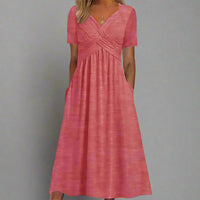 Elsbeth | Figurbetontes Midi-Kleid für Elegante Anlässe – Rosa