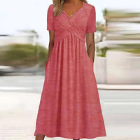 Jamaica - Elegantes Midikleid wit Bauchabdeckung – Rosa