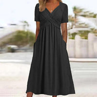Jamaica - Elegantes Midikleid wit Bauchabdeckung – Schwarz
