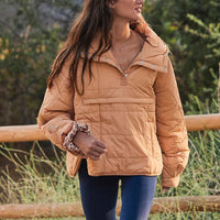 Tatiana | Pufferpullover – Khaki