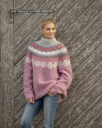 PANDORE -  Hinreißender gemusterter Pullover – Rosa