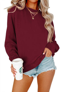 Mara - Gemütlicher Casual Pullover – Burgunderrot