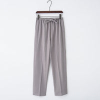 Hubert Lockere Passform Hose mit Kordelzug – Hellgrau