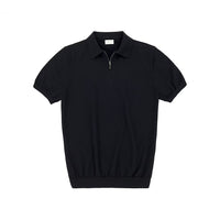 Michael Strick Poloshirt mit Reißverschluss – Schwarz
