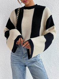 Damen RUNDHALS LANGARM STRICKPULLOVER | KOMFORTABEL, MODERN, VIELSEITIG – Aprikose