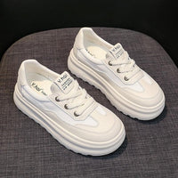 Damen Modische Sneaker mit dickem Sohlenprofil – Weiß