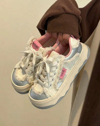 Damen Sneaker mit kuscheligem Innenfutter und rutschfester Sohle – Rosarot