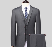 Herren Moderne Elegante Hochzeitsgast Anzug | 3-Dreiliger – Grau