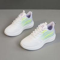 Damen Sportliche Leichtgewicht Sneakers – Weißgrünlila