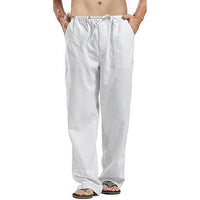 Heidi leinenhose mit kordelzug – Weiß
