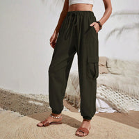 Amina leichte Cargohose | Farbige luftige Sommerhosen Damen - Perfekt für den Sommer – Oliv