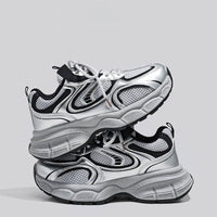 Damen Sportliche Lauf-Sneaker mit rutschfester Sohle und atmungsaktivem Obermaterial – Grau