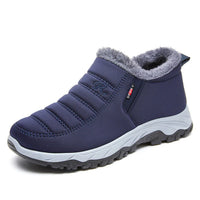 Winterschuhe Herren | Slip-On Stiefel Knöchelhoch Niedriger Schnitt – Blau