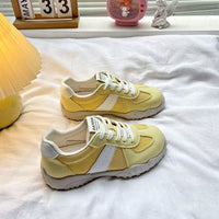 Damen Atmungsaktive Lifestyle-Sneaker mit elastischem Schnürsystem – Gelb