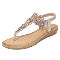Gabriella Ibiza Sandalen | Sommerliche Sandalen mit Perlen – Gold