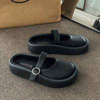 Damen Clogs mit eleganter Schnalle und bequemem Innenfutter – Schwarz