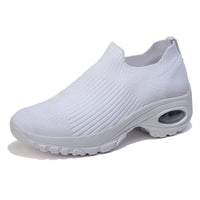 Damen Komfortable und luftdurchlässige Slip-On Sneakers – Weiß
