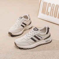 Damen Sportliche Sneakers mit modischem Design und rutschfester Laufsohle – Khaki