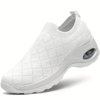 Damen Komfortable Slip-On Sneakers mit innovativer Luftpolstertechnologie – Weiß