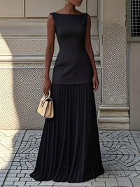 Malwina | Elegantes Maxi Kleid – Schwarz