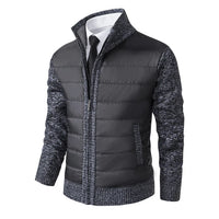 Herren-Steppjacke mit Langarmstruktur | gleichmäßige Steppung – Dunkelgrau
