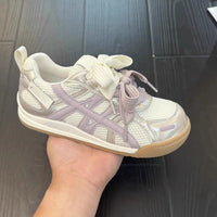 Damen Sportliche Atmungsaktive Sneakers mit einzigartigem Design und bequemen Schnürsenkeln – Champagnerlila