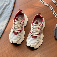 Damen Sportliche Sneaker mit dämpfendem Sohlenprofil und innovativem Mesh-Obermaterial – Rot