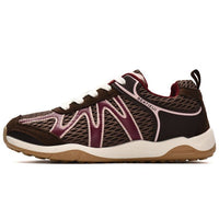Damen Atmungsaktive Fitness-Sneaker mit flexiblem Mesh-Obermaterial und rutschfester Sohle – Braun