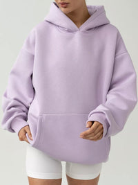 Heidi-Mode | Lässiger lockerer Pullover Sweatshirt – Hellpurpur