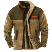 Marcoo – Lässige Fleece Jacke – Khaki