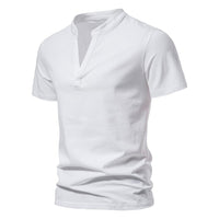 Karl | Premium V-Ausschnitt T-Shirt – Weiß