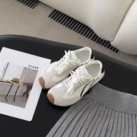 Damen Sportliche Sneakers mit atmungsaktiver Obermaterialstruktur und trendigem Design – Schwarz