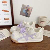Damen Sportliche Sneakers mit verspieltem Schleifen-Design – Lila