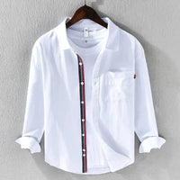 Heidi-Mode | Hemd mit langen Ärmeln für Herren casual – Weiß