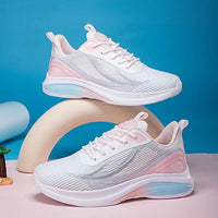 Damen Sportliche Laufschuhe mit atmungsaktivem Mesh-Obermaterial und stoßdämpfender Sohle – Rosa
