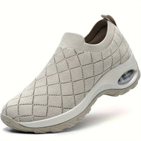 Damen Komfortable Slip-On Sneakers mit innovativer Luftpolstertechnologie – Grau