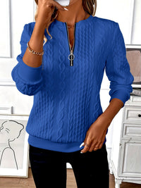 Damen PULLOVER MIT REISSVERSCHLUSS | MODERNER KOMFORT GARANTIERT – Blau