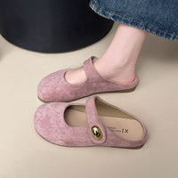 Damen Komfortable Mokassins mit modischem Schnallen-Detail – Rosa