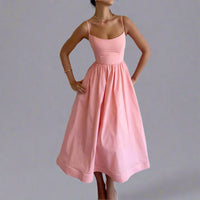 Kreszentia | Premium Strap Midi Dress für jeden Anlass – Rosa