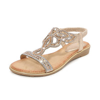 Wally | Handgefertigte goldene Sandale mit bequemer Passform – Gold