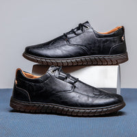 Damen Elegante und bequeme Echtlederschuhe – Schwarz