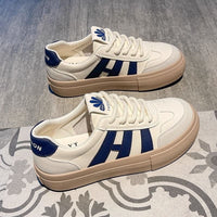 Damen Modische Plateau Sneakers mit klassischem Design und komfortabler Sohle – Blau