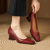 Clara | Modische Damen Pumps mit komfortablem Absatz – Rot