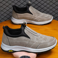 Damen Komfortable Slip-On Sneakers mit rutschfester Sohle und weichem Innenfutter – Grau