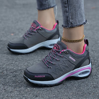Damen Sportliche Sneakers mit dämpfender Luftpolsterung und flexibler Sohle – Grau