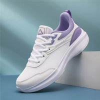 Damen Sportliche Lifestyle Sneakers mit bequemer Dämpfung und atmungsaktivem Obermaterial – Weißlila