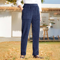 Sommerhose für Damen – Elegante Luftige Hose mit Gummibund – Blau