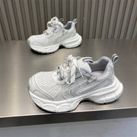 Damen Laufkomfort Sneakers mit atmungsaktiver Netzstruktur und dämpfendem Sohlenprofil – Weiß
