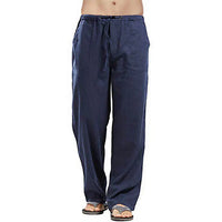 Heidi leinenhose mit kordelzug – Marine