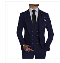 Herren Dreiteilig Formell Anzug Set | Hochzeitsgast Anzug – Marine